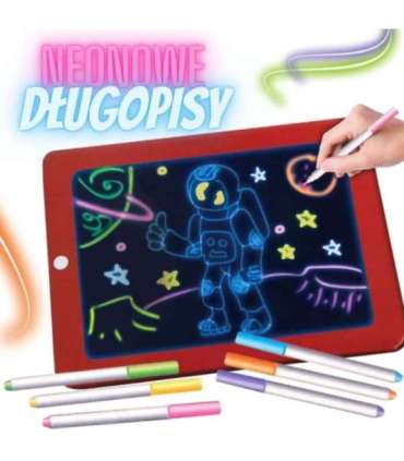 WOOPIE Magiczny Tablet Graficzny do Rysowania Neonowe Kolory