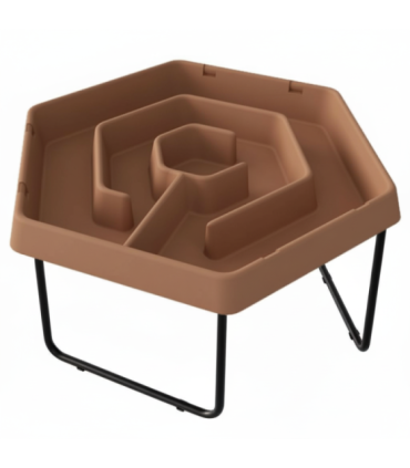 MASTERKIDZ Sześciokątny Stolik Do Zabawy Piaskiem i Wodą Labirynt Regulowana Wysokość