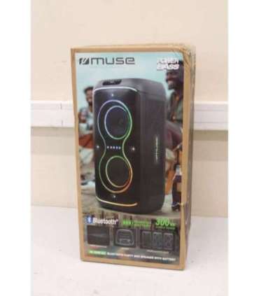 SALE OUT. Muse M-1930 DJ Bluetooth Party Box Speaker, Black Muse Party Box Speaker M-1930 DJ DAMAGED PACKAGING,