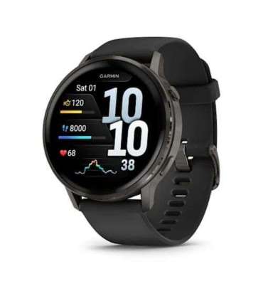 Garmin Venu 4 Smart Watch 45mm, GPS, Black with Dark Gray Silicone Band EU