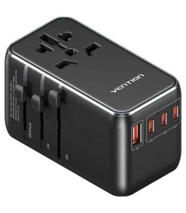 Adapter with Vention 100W charger 1xUSB-A 3xUSB-C