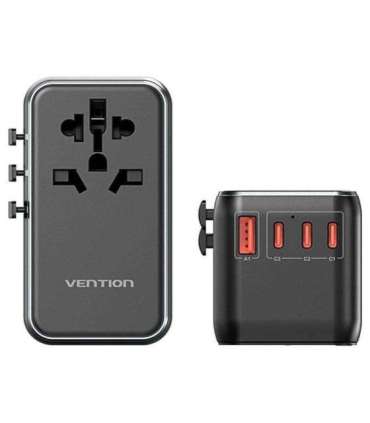 Adapter with Vention 100W charger 1xUSB-A 3xUSB-C