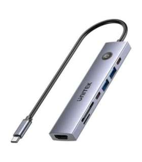 UNITEK USB-C 7-in-1 PD 100W HDMI 2.0 HUB WITH ON/OFF SWITCH