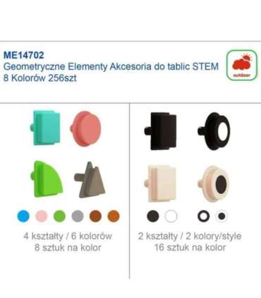MASTERKIDZ geomeetrilised tahvlielemendid, 256 tk