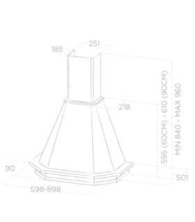 Elica EMERALD WH/A/60 T.GREZZO