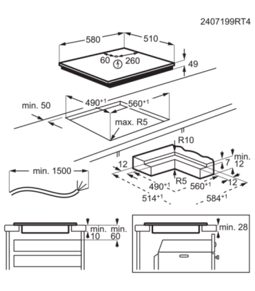 AEG TO64IB00IB Tasapinda süvistatav