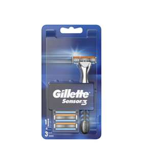 Gillette Sensor3 pardel + 3 vahetuspead