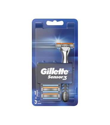 Станок Gillette Sensor3 + 3 сменные кассеты