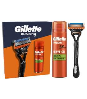 Raseerimiskomplekt Gillette Fusion5: raseerija + habemeajamisgeel 200 ml