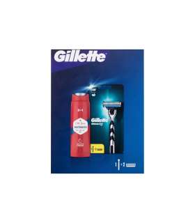 Gillette Mach3 kinkekomplekt: raseerija + 2 vahetustera + Old Spice Whitewater dušigeel ja šampoon 250 ml