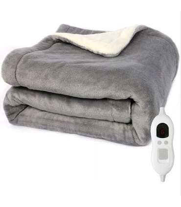 Супер мягкое электрическое одеяло с автоотключением 180×130 см, 120 Вт
