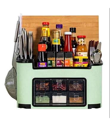 Многофункциональная кухонная полка SortOut (зелёная)