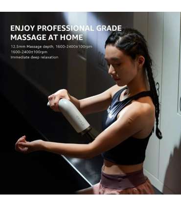 Massaažipüstol Fiar, 5 kiirust, 4 otsikut, valge