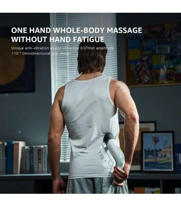 Massaažipüstol Fiar, 5 kiirust, 4 otsikut, valge