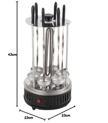 TABODD vertikaalne elektrigrill 6 kebabivardaga