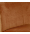 Стул TURIN 57x51xH80см, обитое сиденье и спинка покрыты оранжевой бархатной тканью, светлые дубовые ножки
