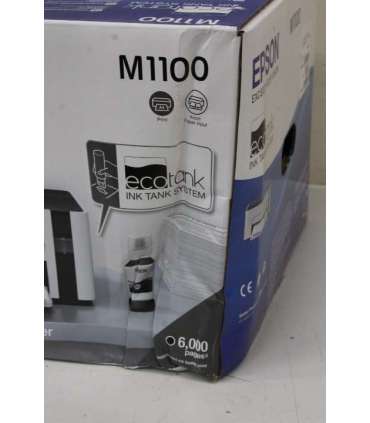 SALE OUT. Epson EcoTank M1100 Epson EcoTank M1100 Inkjet Mono Standard Grey DAMAGED PACKAGING