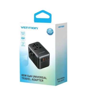 Vention 65W GaN Travel Adapter and Charger 2x USB-A 2x USB-C