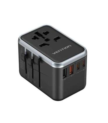 Vention 65W GaN Travel Adapter and Charger 2x USB-A 2x USB-C
