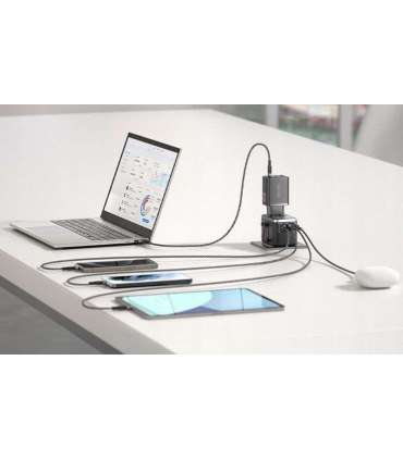 Vention 65W GaN Travel Adapter and Charger 2x USB-A 2x USB-C