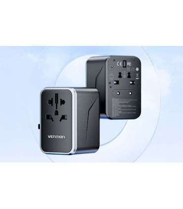 Vention 65W GaN Travel Adapter and Charger 2x USB-A 2x USB-C