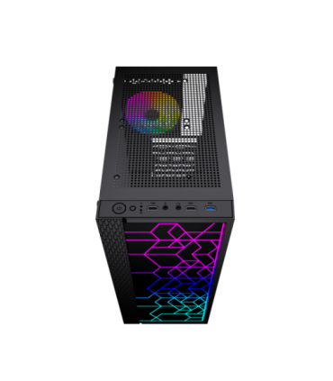 Gembird Fornax 2500 ARGB Gaming ATX computer case, Midi Tower, backlight,  Black