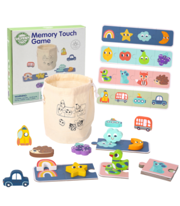 WOOPIE GREEN sensoorne mälumäng — kujundid, FSC