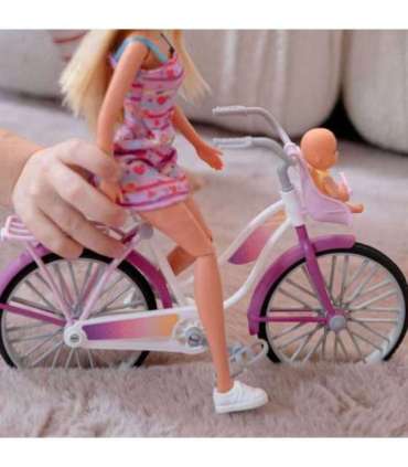 WOOPIE ROYAL Lalka Lily Rowerzystka Bobas w Foteliku Rower