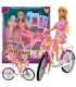 WOOPIE ROYAL Lalka Lily Rowerzystka Bobas w Foteliku Rower