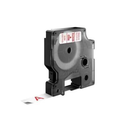 Dymo Schriftband 45015 White Red (S0720550)