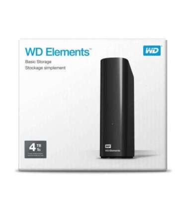 External HDD|WESTERN DIGITAL|Elements Desktop|4TB|USB 3.0|Black|WDBWLG0040HBK-EESN