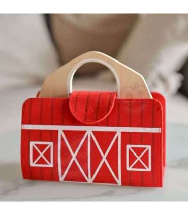 TOOKY TOY Деревянная складная ферма в чемоданчике с животными