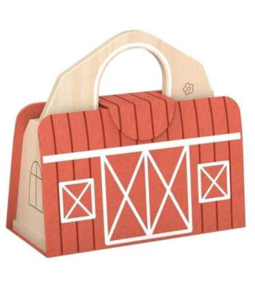 TOOKY TOY Деревянная складная ферма в чемоданчике с животными