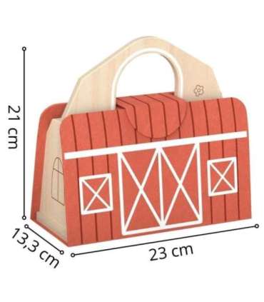TOOKY TOY Деревянная складная ферма в чемоданчике с животными