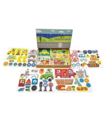 TOOKY TOY Montessori hariduslik magnetiline pusle lastele, 80 osa