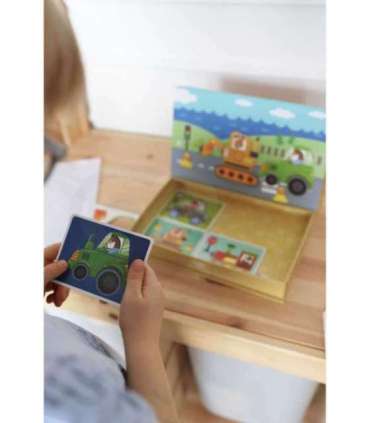 TOOKY TOY Montessori hariduslik magnetiline pusle lastele, 80 osa