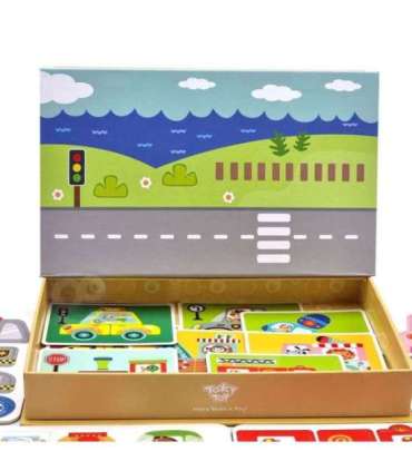 TOOKY TOY Montessori hariduslik magnetiline pusle lastele, 80 osa