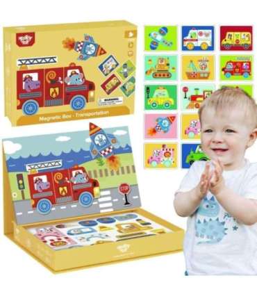 TOOKY TOY Montessori hariduslik magnetiline pusle lastele, 80 osa