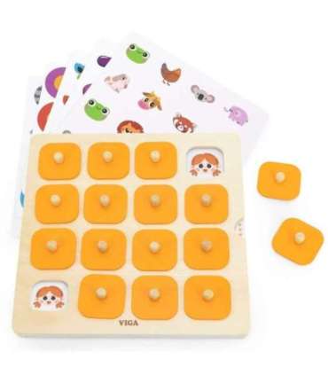 VIGA Memory - mälumäng: arva pilte, 10 kaarti, Montessori
