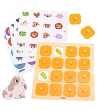 VIGA Memory - mälumäng: arva pilte, 10 kaarti, Montessori