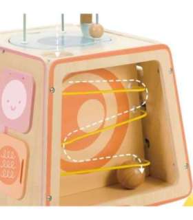 CLASSIC WORLD деревянный развивающий сенсорный куб 6 в 1