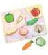VIGA puidust Montessori-pusle 2-ühes, köögiviljafiguurid