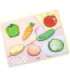 VIGA puidust Montessori-pusle 2-ühes, köögiviljafiguurid