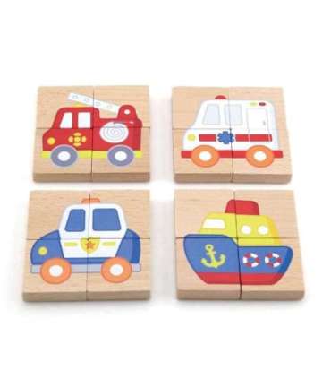 Viga puidust magnetpusle - sõidukid. FSC-sertifikaat