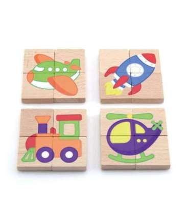 Viga puidust magnetpusle - sõidukid. FSC-sertifikaat