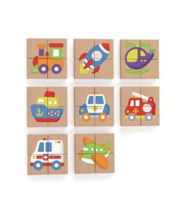 Viga puidust magnetpusle - sõidukid. FSC-sertifikaat