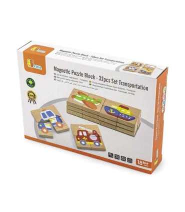 Viga puidust magnetpusle - sõidukid. FSC-sertifikaat