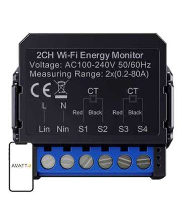 Avatto WiFi WPM16-2 smart bi-directional energy meter