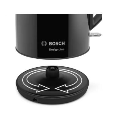 Bosch Kettle DesignLine TWK3P423 Electric 2400 W 1.7 L Stainless steel 360° rotational base Jet black