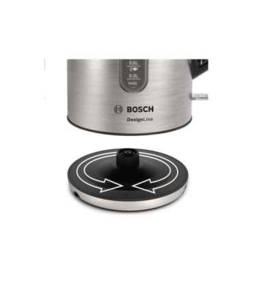 Bosch Kettle DesignLine TWK4P440 Electric 2400 W 1.7 L Stainless steel 360° rotational base Stainless